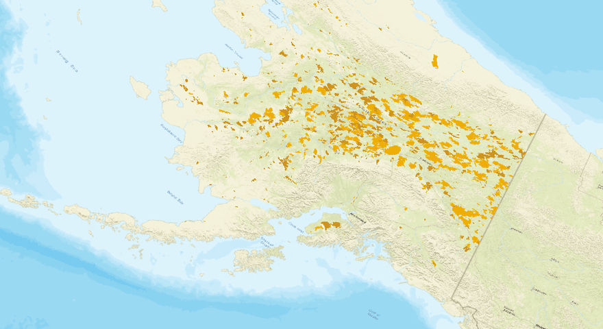 Map of AK burn scars from 2000-2021